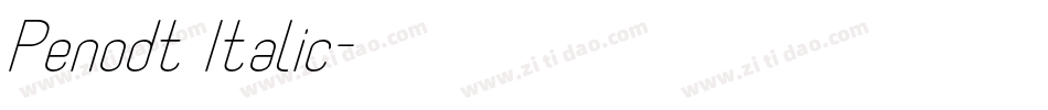 Penodt Italic字体转换